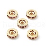 Brass Micro Pave Cubic Zirconia Beads KK-R216-10B-KCG02-1