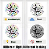 4Pcs 4 Patterns PVC Colored Laser Stained Window Film Adhesive Static Stickers STIC-WH0008-007-2