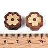 Natural Sandalwood Mala and Brass Finding Beads WOOD-T032-33E-3