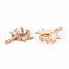 Rack Plating Brass Micro Pave Clear Cubic Zirconia Pendants KK-T060-07-RS-3