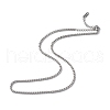 304 Stainless Steel Box Chain Necklace for Men Women NJEW-K245-020B-1