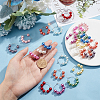 24Pcs 12 Color Acrylic Imitation Pearl Round Beaded Wine Glass Charms AJEW-AB00058-3