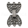 Brass Fold Over Clasps KK-N254-117B-02-1