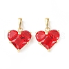 Brass Micro Pave Cubic Zirconia Charms X-KK-L208-03G-01-2