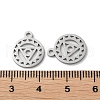 Non-Tarnish Chakra Theme 304 Stainless Steel Charms STAS-Q303-10P-3
