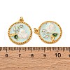 304 Stainless Steel Rhinestone Pendants STAS-H475-04G-3