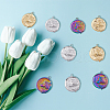 DICOSMETIC 18Pcs 3 Colors 304 Stainless Steel Pendants STAS-DC0013-38-5