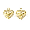 Brass Micro Pave Cubic Zirconia Bird Pendants KK-E068-VB010-2