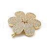 Brass Micro Pave Clear Cubic Zirconia Pendants KK-L228-47G-2