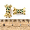 Brass Micro Pave Cubic Zirconia Screw Clasps KK-Z078-42G-3