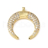 Brass Micro Pave Cubic Zirconia Pendants KK-C086-06G-1