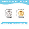 GOMAKERER 20Pcs 2 Colors 925 Sterling Silver Beads FIND-GO0002-69-2