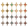  48Pcs 12 Styles Rack Plating Alloy Enamel Connector Charms FIND-TA0002-85-2