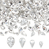 220Pcs 4 Style Glass Rhinestone Cabochons GLAA-FG0001-12-1