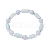 Natural Chalcedony Round Beaded Stretch Bracelets for Women BJEW-JB11137-04-1