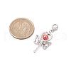 8Pcs Heart Magic Wand Acrylic & Alloy Pendant Decorations HJEW-JM03228-3