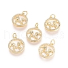 Brass Micro Pave Cubic Zirconia Pendants ZIRC-G161-14G-02-1