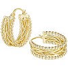 Brass Hoop Earrings FS-WGB426A-01-5