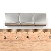 Tarnish Resistant 316 Surgical Stainless Steel Magnetic Clasps with Glue-in Ends STAS-F269-04P-03-3