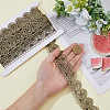 DICOSMETIC 5 Yards Polyester Wavy Flower Lace Trim OCOR-DC0001-15-3