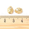 Brass Micro Pave Clear Cubic Zirconia Bead KK-U064-11G-3