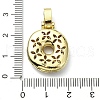 Brass Micro Pave Clear Cubic Zirconia Pendants KK-M279-01G-O-3