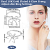 Beebeecraft 4Pcs Brass Adjustable Ring Findings KK-BBC0014-80S-2
