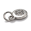 Brass Micro Pave Cubic Zirconia Charms ZIRC-H119-09P-3