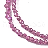 Transparent Electroplate Glass Beads Strands EGLA-H107-01A-AB01-3