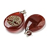 Natural Carnelian(Dyed & Heated) Teardrop Pendants G-Q175-01B-2