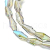 Transparent Electroplate Glass Beads Strands GLAA-K064-05A-HR02-3