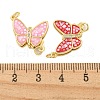 Rack Plating Brass & Cubic Zirconia & Shell & Enamel Box Clasps KK-S373-04G-3