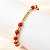 ABS Imitation Pearl Round Beads Stretch Bracelets for Women BJEW-D317-12A-G-3