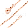 Brass Curb Chains Necklaces for Women NJEW-D302-73RG-4