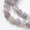 Natural Striped Agate/Banded Agate Beads Strands X-G-G581-8mm-09-3