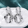 Nuggets Brass Dangle Stud Earrings EJEW-R025-13P-1