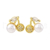 Cherry Brass Micro Pave Cubic Zirconia Stud Earrings EJEW-H158-08B-G-4