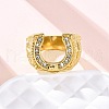 304 Stainless Steel and Rhinestone Finger Rings for Women RJEW-B121-08C-G-3