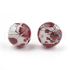 Drawbench & Baking Painted Glass Beads Strands GLAA-S176-10-1