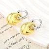 Nuggets Brass Hoop Earrings for Women EJEW-U057-06B-03GP-3