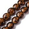 Handmade Gold Sand Lampwork Beads Strands LAMP-Q045-05A-1