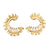 C-Shaped 304 Stainless Steel Micro Pave Clear Cubic Zirconia Stud Earrings EJEW-D315-08G-4