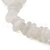 Natural White Moonstone Chip Beaded Stretch Bracelets for Women Men BJEW-JB10665-03-3