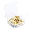 9Pcs 9 Style Alloy Enamel Signet Finger Rings and Cuff Rings Set RJEW-LS0001-58-7