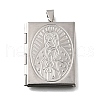 316 Stainless Steel Locket Pendants STAS-C123-03A-P-1
