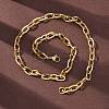 304 Stainless Steel Textured Cable Chain Necklaces NJEW-Q013-01G-1
