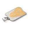 Mother's Day Theme PVD Vacuum Plating 304 Stainless Steel Pendants STAS-D069-01B-GP-3