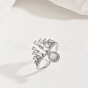 Brass Micro Pave Cubic Zirconia Finger Rings for Women LK0188-6-1