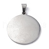 Non-Tarnish 304 Stainless Steel Pendants STAS-C062-05P-2