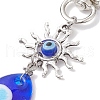 Evil Eye Lampwork Pendant Decorations HJEW-JM01997-05-3